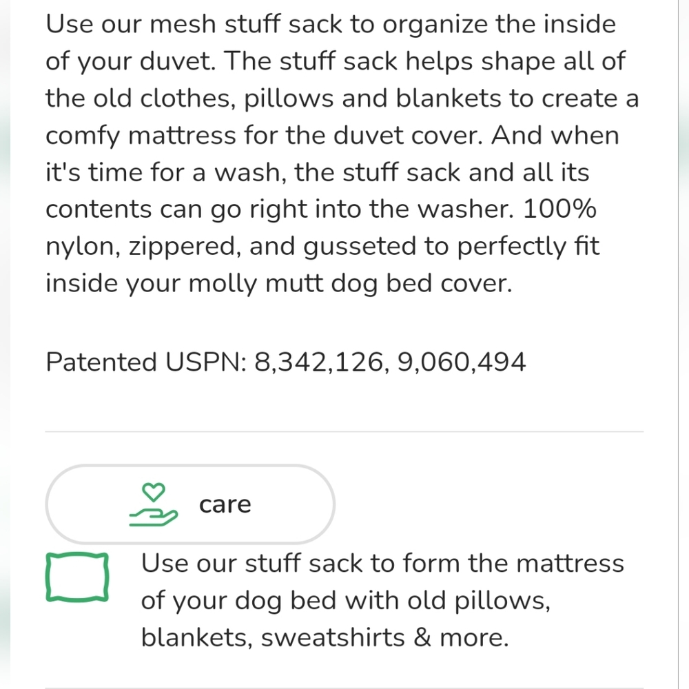 Black dog bed Stuff Sack by molly mutt. NWOT - Picture 5 of 7